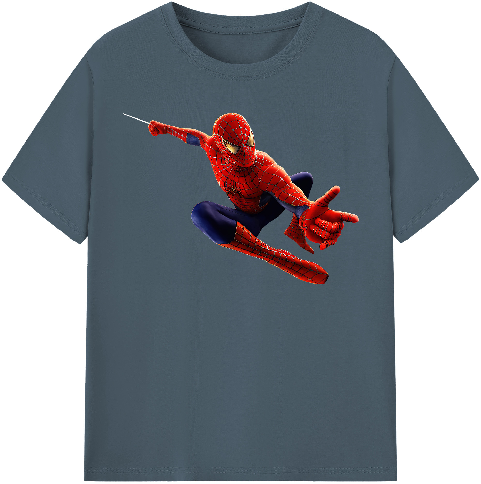 （画像用） Spider Man スパイダーマン 綿100％半袖Tシャツ（フロントプリント）